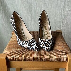 Sam Edelman Black and Brown Leopard Heels